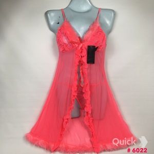 O.S. - NWT 2 pc Coral Babydoll Set